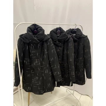 Cirmos Kötött Galléros Kabát