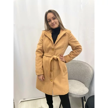 Rayon Állógalléros Gombos Kabát