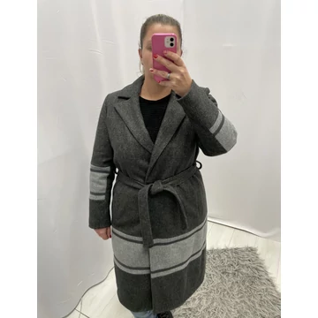 Rayon 2 Színű Öves Kabát