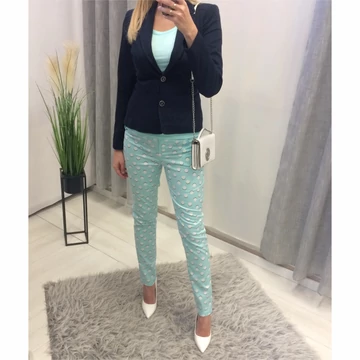 Stretch Mintás Csőnadrág