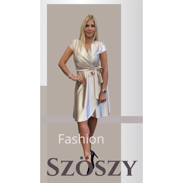 Szatén Lapolt Loknis Rövid Ruha