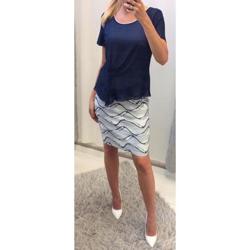 Jacquard Aljú Sarkos Muszlin Tetejű Ruha