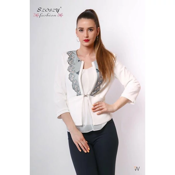 Georgette V-Csipkés Blézer