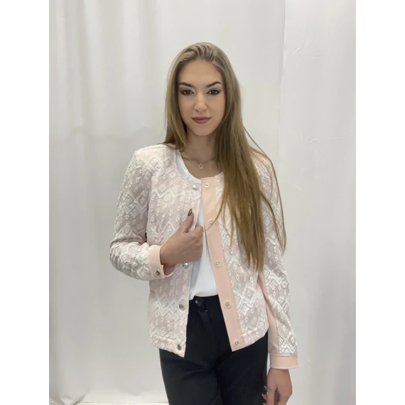 Jacquard Kötött Chanel Patentos Blézer