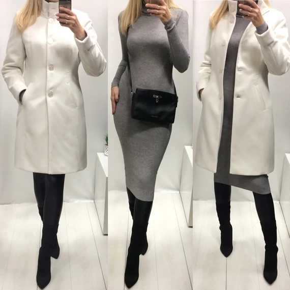 Rayon 3/4-es Kapucnis Kabát