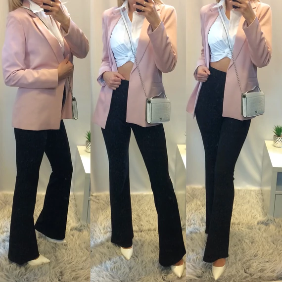 Barbi Lezser Hosszú Ujjú Blézer