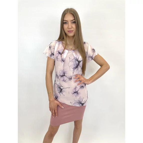 Jersey Mintás Muszlin Rátétes Ruha
