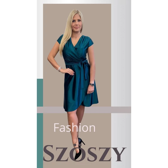 Szatén Lapolt Loknis Rövid Ruha