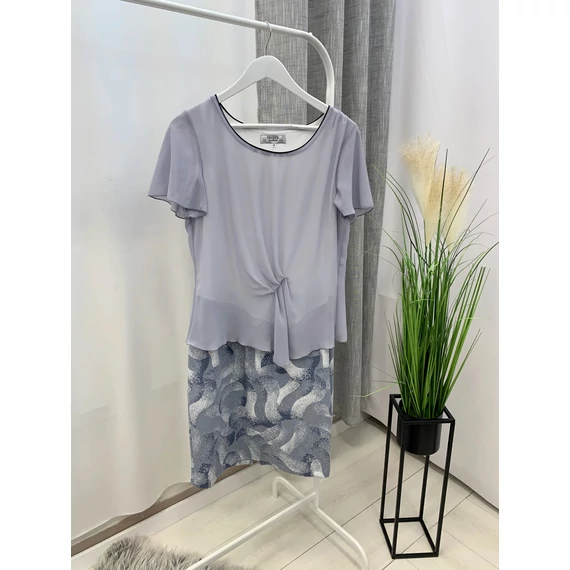 Jacquard Aljú Sarkos Muszlin Tetejű Ruha