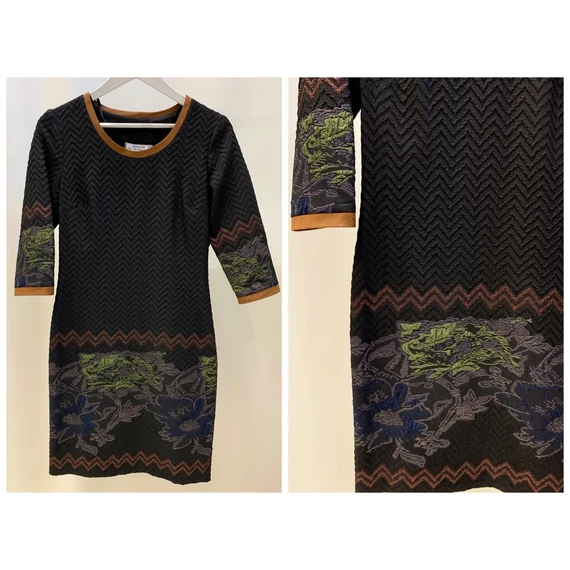 Jacquard Lurex Bordűrös Ruha