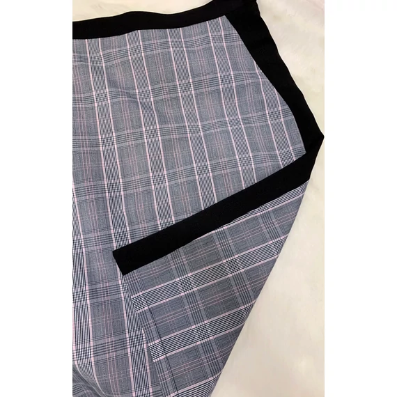 Kockás Lurex Zsebes Szoknya